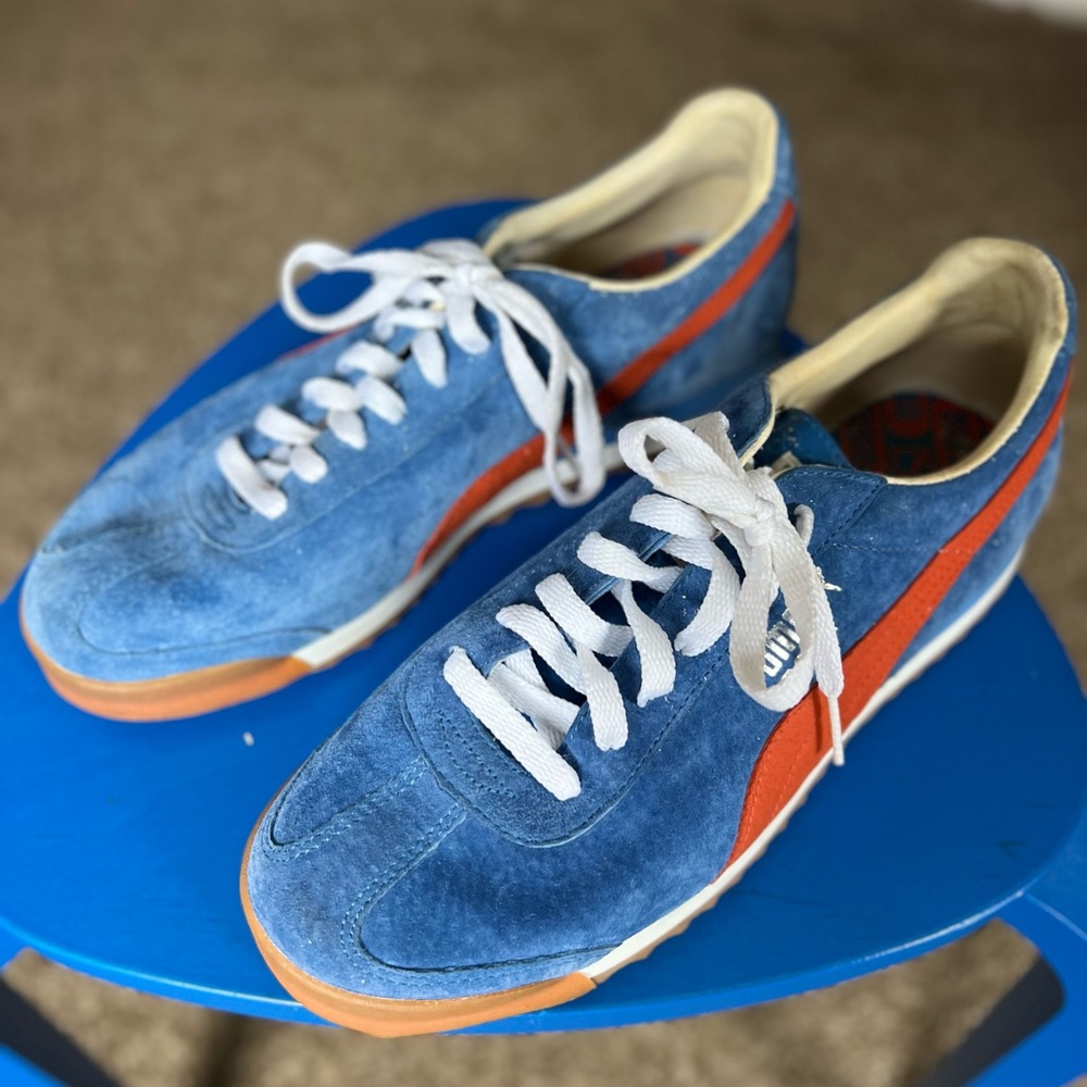 Puma Blue and Orange Athletic Shoes